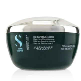 AlfaParf Semi Di Lino Reconstruction Reparative Mask (Damaged Hair) 200ml/6.88oz - Fresh Bloom Skin - Premium Skincare Solutions for Nourished, Hydrated, and Radiant Skin Every Day