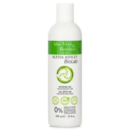 Alyssa Ashley Biolab Aloe Vera & Bamboo Shower Gel 300ml/10oz - Fresh Bloom Skin - Premium Skincare Solutions for Nourished, Hydrated, and Radiant Skin Every Day