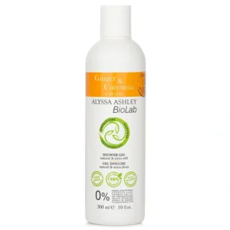 Alyssa Ashley Biolab Ginger & Curcuma Shower Gel 300ml/10oz - Fresh Bloom Skin - Premium Skincare Solutions for Nourished, Hydrated, and Radiant Skin Every Day