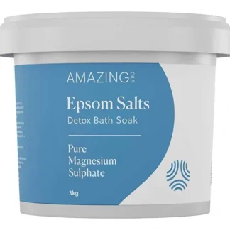 Amazing Oils Epsom Salts Detox Bath Soak Pure Magnesium Sulphate 3kg - Fresh Bloom Skin - Premium Skincare Solutions for Nourished, Hydrated, and Radiant Skin Every Day