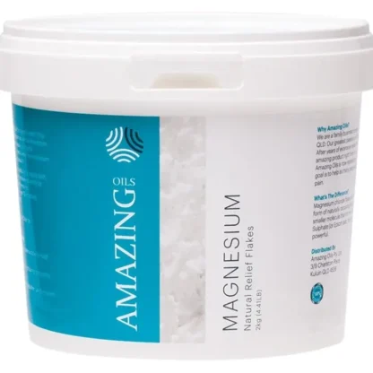 Amazing Oils Magnesium Bath Flakes Natural Relief 2 kg - Fresh Bloom Skin - Premium Skincare Solutions for Nourished, Hydrated, and Radiant Skin Every Day