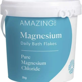 Amazing Oils Magnesium Daily Bath Flakes Pure Magnesium Chloride 2kg - Fresh Bloom Skin - Premium Skincare Solutions for Nourished, Hydrated, and Radiant Skin Every Day