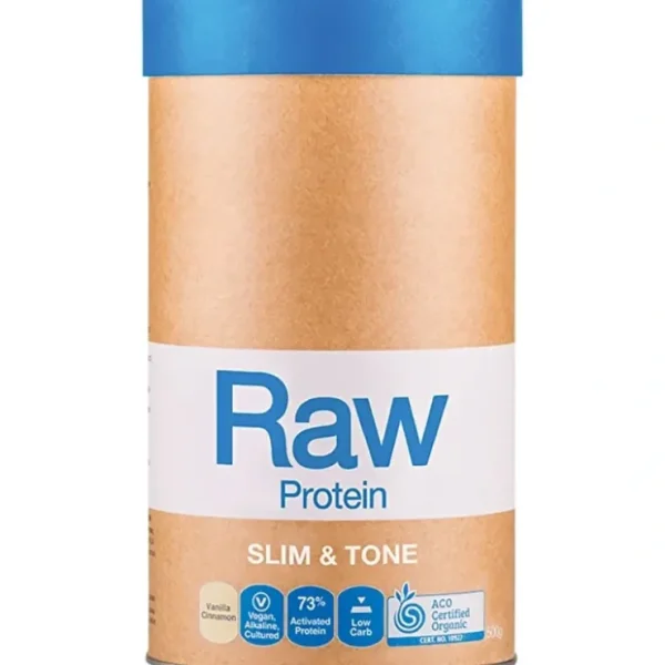 Amazonia Raw Protein Organic Slim & Tone Vanilla & Cinnamon 500g - Fresh Bloom Skin - Premium Skincare Solutions for Nourished, Hydrated, and Radiant Skin Every Day