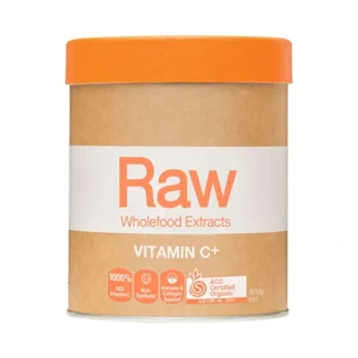 Amazonia Raw Wholefood Extracts Organic Vitamin C+ (Passionfruit Flavour) 300g - Fresh Bloom Skin - Premium Skincare Solutions for Nourished, Hydrated, and Radiant Skin Every Day