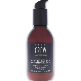 American Crew All-In-One Face Balm SPF 15 by American Crew for Men - 5.7 oz After Shave Balm - Fresh Bloom Skin - Premium Skincare Solutions for Nourished, Hydrated, and Radiant Skin Every Day