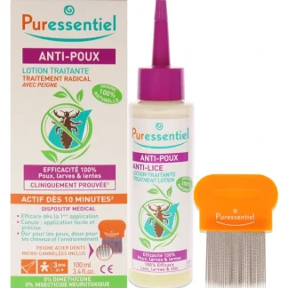 Anti-Lice Treatment Lotion Plus Comb by Puressentiel for Unisex - 3.4 oz Treatment - Fresh Bloom Skin - Premium Skincare Solutions for Nourished, Hydrated, and Radiant Skin Every Day