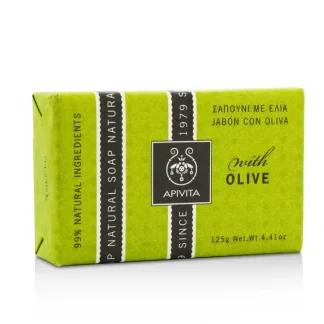 Apivita Natural Soap With Olive 125g/4.41oz - Fresh Bloom Skin - Premium Skincare Solutions for Nourished, Hydrated, and Radiant Skin Every Day
