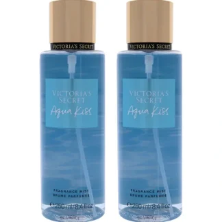 Aqua Kiss by Victorias Secret for Women - 8.4 oz Fragrance Mist - Pack of 2 - Fresh Bloom Skin - Premium Skincare Solutions for Nourished, Hydrated, and Radiant Skin Every Day