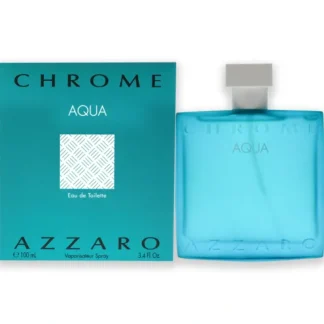 Azzaro Chrome Aqua by Azzaro for Men - 3.4 oz EDT Spray - Fresh Bloom Skin - Premium Skincare Solutions for Nourished, Hydrated, and Radiant Skin Every Day
