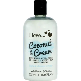 Bath and Shower Creme - Coconut and Cream by I Love Cosmetics for Women - 16.9 oz Shower Cream - Fresh Bloom Skin - Premium Skincare Solutions for Nourished, Hydrated, and Radiant Skin Every Day
