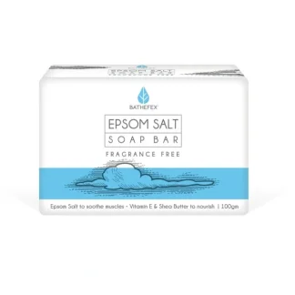 Bathefex Epsom Salts Soap Bar - Fragrance Free - Fresh Bloom Skin - Premium Skincare Solutions for Nourished, Hydrated, and Radiant Skin Every Day