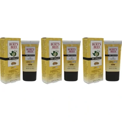 BB Cream SPF 15 - Light-Medium by Burts Bees for Women - 1.7 oz Makeup - Pack of 3 - Fresh Bloom Skin - Premium Skincare Solutions for Nourished, Hydrated, and Radiant Skin Every Day