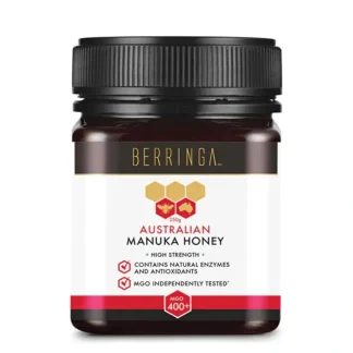BERRINGA HONEY Berringa Australian Manuka Honey High Strength (MGO 400+) 250g - Fresh Bloom Skin - Premium Skincare Solutions for Nourished, Hydrated, and Radiant Skin Every Day