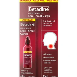 Betadine Sore Throat Gargle 40ml - Fresh Bloom Skin - Premium Skincare Solutions for Nourished, Hydrated, and Radiant Skin Every Day