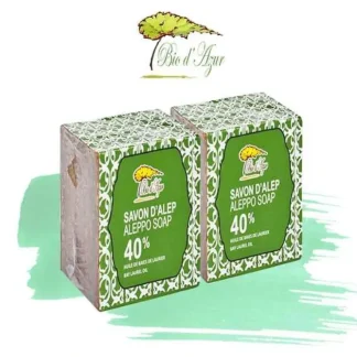 Bio d'Azur ?Combo Offer?Aleppo Handmade Soap- 40% Laurel Oil x 2pcs Fixed Size - Fresh Bloom Skin - Premium Skincare Solutions for Nourished, Hydrated, and Radiant Skin Every Day
