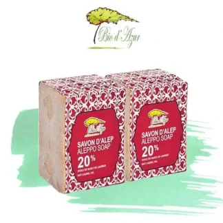 Bio d'Azur ?Combo Offer?Aleppo Handmade Soap 20% Laurel Oil x 2pcs Fixed Size - Fresh Bloom Skin - Premium Skincare Solutions for Nourished, Hydrated, and Radiant Skin Every Day