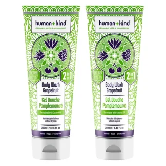 Body Wash - Grapefruit - Pack of 2 by Human+Kind for Unisex - 8.45 oz Body Wash - Fresh Bloom Skin - Premium Skincare Solutions for Nourished, Hydrated, and Radiant Skin Every Day