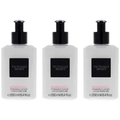 Bombshell Fragrance Lotion by Victorias Secret for Women - 8.4 oz Body Lotion - Pack of 3 - Fresh Bloom Skin - Premium Skincare Solutions for Nourished, Hydrated, and Radiant Skin Every Day