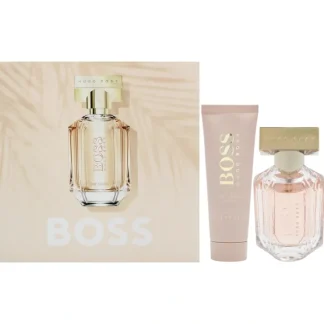 Boss The Scent by Hugo Boss for Women - 2 Pc Gift Set 1.6oz EDP Spray, 2.5oz Body Lotion - Fresh Bloom Skin - Premium Skincare Solutions for Nourished, Hydrated, and Radiant Skin Every Day