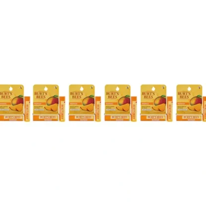 Burts Bees Mango Moisturizing Lip Balm Blister by Burts Bees for Unisex - 0.15 oz Lip Balm - Pack of 6 - Fresh Bloom Skin - Premium Skincare Solutions for Nourished, Hydrated, and Radiant Skin Every Day