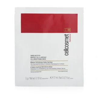 Cellcosmet & Cellmen Cellcosmet Swiss Biotech CellBrightening Mask (Exp. Date: 06/2022) 5 Sachets - Fresh Bloom Skin - Premium Skincare Solutions for Nourished, Hydrated, and Radiant Skin Every Day