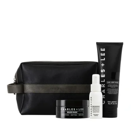 Charles + Lee Beard Essentials Gift Set - Fresh Bloom Skin - Premium Skincare Solutions for Nourished, Hydrated, and Radiant Skin Every Day