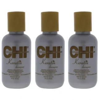 CHI Keratin Reconstructing Shampoo by CHI for Unisex - 2 oz Shampoo - Pack of 3 - Fresh Bloom Skin - Premium Skincare Solutions for Nourished, Hydrated, and Radiant Skin Every Day