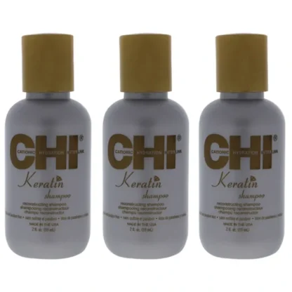 CHI Keratin Reconstructing Shampoo by CHI for Unisex - 2 oz Shampoo - Pack of 3 - Fresh Bloom Skin - Premium Skincare Solutions for Nourished, Hydrated, and Radiant Skin Every Day