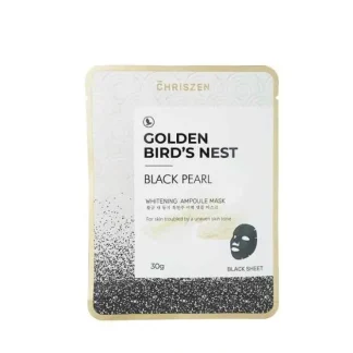 Chriszen Golden Bird's Nest & Black Pearl Whitening Ampoule Mask 30g 30g - Fresh Bloom Skin - Premium Skincare Solutions for Nourished, Hydrated, and Radiant Skin Every Day