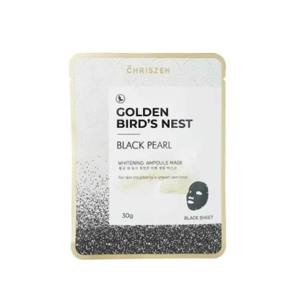 Chriszen Golden Bird's Nest & Black Pearl Whitening Ampoule Mask 30g 30g - Fresh Bloom Skin - Premium Skincare Solutions for Nourished, Hydrated, and Radiant Skin Every Day