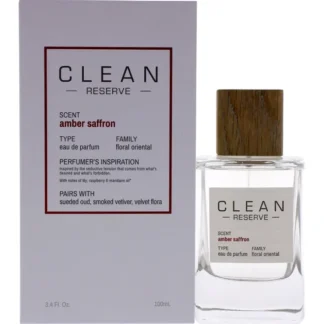 Clean Reserve Amber Saffron by Clean for Unisex - 3.4 oz EDP Spray - Fresh Bloom Skin - Premium Skincare Solutions for Nourished, Hydrated, and Radiant Skin Every Day