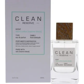 Clean Reserve Warm Cotton by Clean for Unisex - 3.4 oz EDP Spray - Fresh Bloom Skin - Premium Skincare Solutions for Nourished, Hydrated, and Radiant Skin Every Day