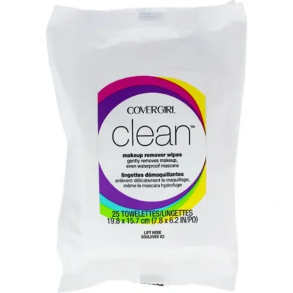 CoverGirl Clean Makeup Remover Wipes by CoverGirl for Women - 25 Count Wipes - Fresh Bloom Skin - Premium Skincare Solutions for Nourished, Hydrated, and Radiant Skin Every Day