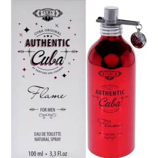 Cuba Authentic Flame by Cuba for Men - 3.3 oz EDT Spray - Fresh Bloom Skin - Premium Skincare Solutions for Nourished, Hydrated, and Radiant Skin Every Day