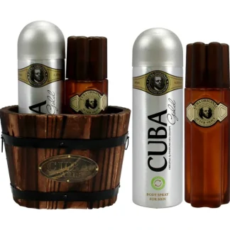 Cuba Gold by Cuba for Men - 2 Pc Gift Set 3.3oz After Shave, 6.7oz Body Spray - Fresh Bloom Skin - Premium Skincare Solutions for Nourished, Hydrated, and Radiant Skin Every Day