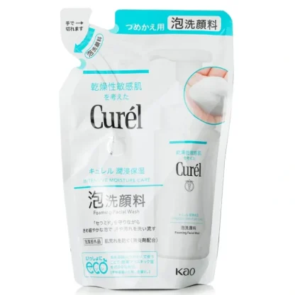 Curel Intensive Moisture Care Foaming Facial Wash Refill 130ml - Fresh Bloom Skin - Premium Skincare Solutions for Nourished, Hydrated, and Radiant Skin Every Day