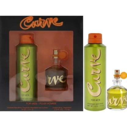 Curve by Liz Claiborne for Men - 2 Pc Gift Set 2.5oz Cologne Spray, 6oz Deodorant Body Spray - Fresh Bloom Skin - Premium Skincare Solutions for Nourished, Hydrated, and Radiant Skin Every Day