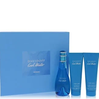 Davidoff Cool Water Gift Set - Eau De Toilette Spray + Body Lotion + Shower Breeze 2.5 oz - Fresh Bloom Skin - Premium Skincare Solutions for Nourished, Hydrated, and Radiant Skin Every Day