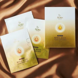 DeMon Gold Royal Jelly Facial Sheet Mask (Exp. Date: 05/2022) 5x25ml/0.8oz - Fresh Bloom Skin - Premium Skincare Solutions for Nourished, Hydrated, and Radiant Skin Every Day