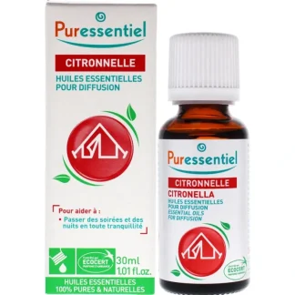 Diffusion Essential Oil - Citronella by Puressentiel for Unisex - 1.01 oz Oil - Fresh Bloom Skin - Premium Skincare Solutions for Nourished, Hydrated, and Radiant Skin Every Day