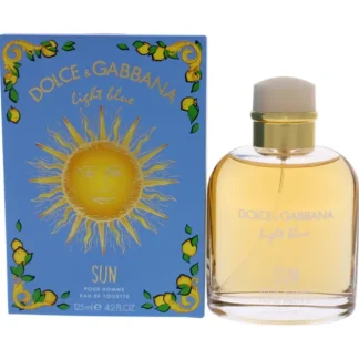 Dolce & Gabbana Light Blue Sun by Dolce and Gabbana for Men - 4.2 oz EDT Spray - Fresh Bloom Skin - Premium Skincare Solutions for Nourished, Hydrated, and Radiant Skin Every Day