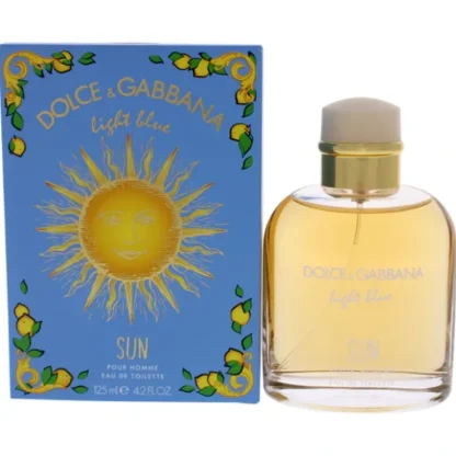 Dolce & Gabbana Light Blue Sun by Dolce and Gabbana for Men - 4.2 oz EDT Spray - Fresh Bloom Skin - Premium Skincare Solutions for Nourished, Hydrated, and Radiant Skin Every Day