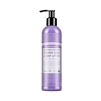 Dr. Bronner's Organic Hand & Body Lotion Lavender Coconut 237ml - Fresh Bloom Skin - Premium Skincare Solutions for Nourished, Hydrated, and Radiant Skin Every Day