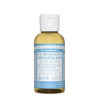 Dr. Bronner's Pure-Castile Soap Liquid (Hemp 18-in-1) Unscented (Baby) 59ml - Fresh Bloom Skin - Premium Skincare Solutions for Nourished, Hydrated, and Radiant Skin Every Day