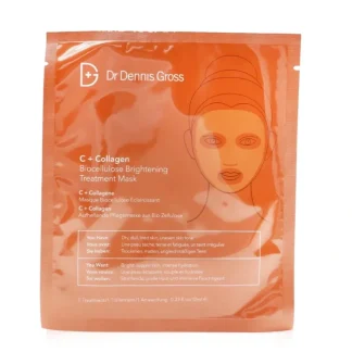 Dr Dennis Gross C + Collagen Biocellulose Brightening Treatment Mask 6 Treatments - Fresh Bloom Skin - Premium Skincare Solutions for Nourished, Hydrated, and Radiant Skin Every Day