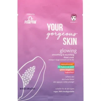 Dr. PawPaw Your Gorgeous Skin Glowing Sheet Mask by Dr. PawPaw for Unisex - 1 Pc Mask - Fresh Bloom Skin - Premium Skincare Solutions for Nourished, Hydrated, and Radiant Skin Every Day