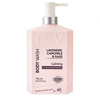 Dr. V Body Wash Lavender, Camomile & Sage (Calming for Stressed & Tired Skin) 750ml - Fresh Bloom Skin - Premium Skincare Solutions for Nourished, Hydrated, and Radiant Skin Every Day