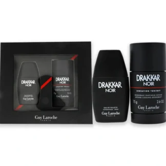 Drakkar Noir by Guy Laroche for Men - 2 Pc Gift Set 1oz EDT Spray, 2.6oz Deodorant Stick - Fresh Bloom Skin - Premium Skincare Solutions for Nourished, Hydrated, and Radiant Skin Every Day