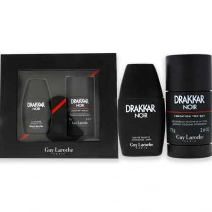 Drakkar Noir by Guy Laroche for Men - 2 Pc Gift Set 1oz EDT Spray, 2.6oz Deodorant Stick - Fresh Bloom Skin - Premium Skincare Solutions for Nourished, Hydrated, and Radiant Skin Every Day