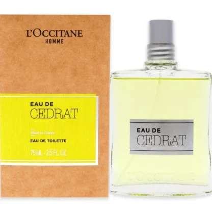 Eau de Cedrat by LOccitane for Men - 2.5 oz EDT Spray - Fresh Bloom Skin - Premium Skincare Solutions for Nourished, Hydrated, and Radiant Skin Every Day
